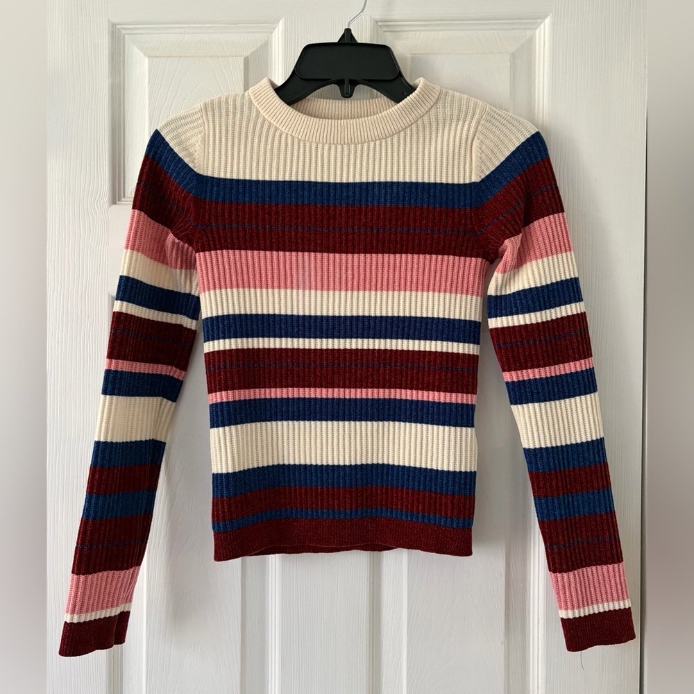 Vero Moda Multicolor Striped Ribbed Sweater - Picture 1 of 4